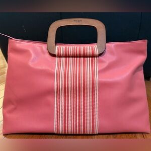 Kate spade New York wood handle leather bag